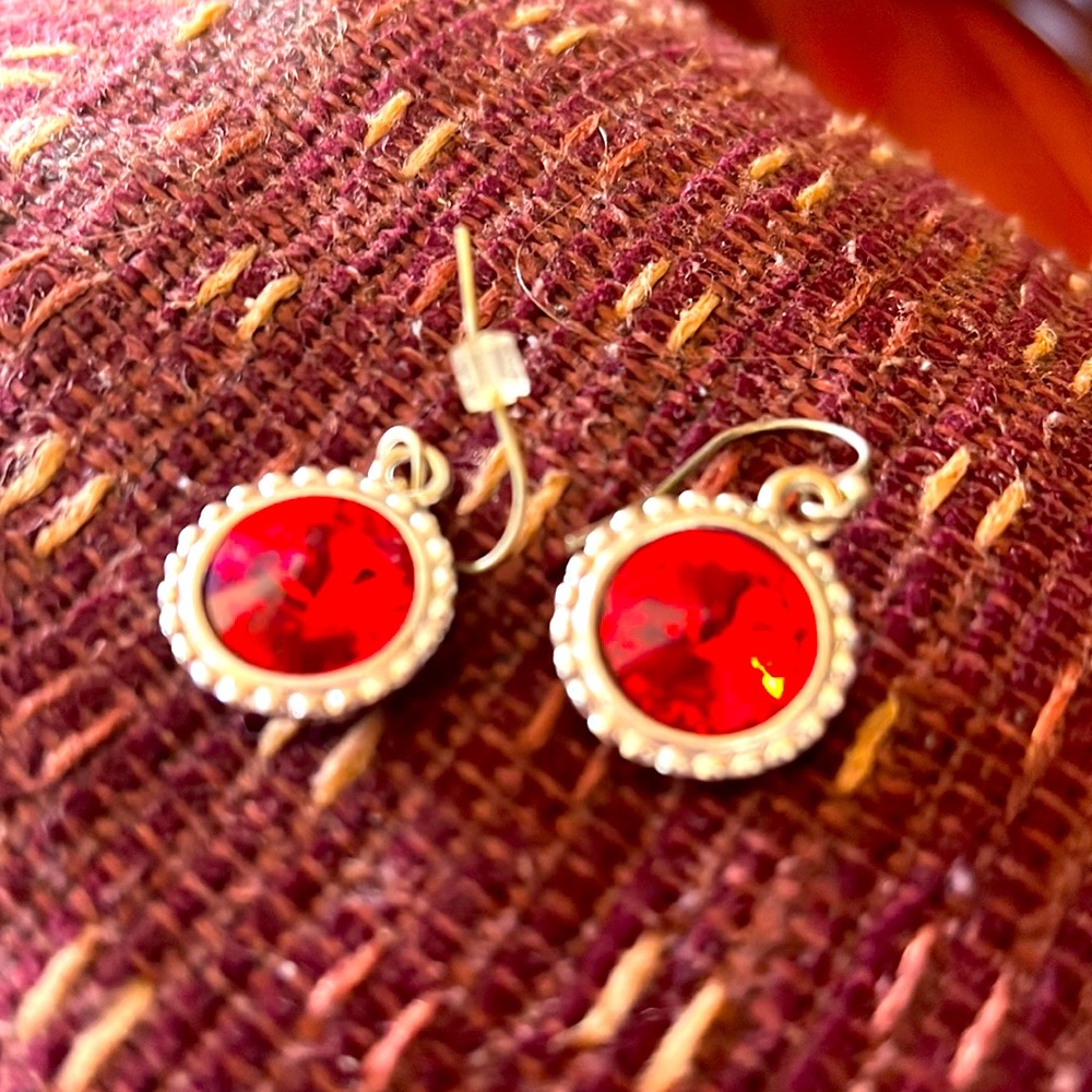 Elegant Red stone earrings